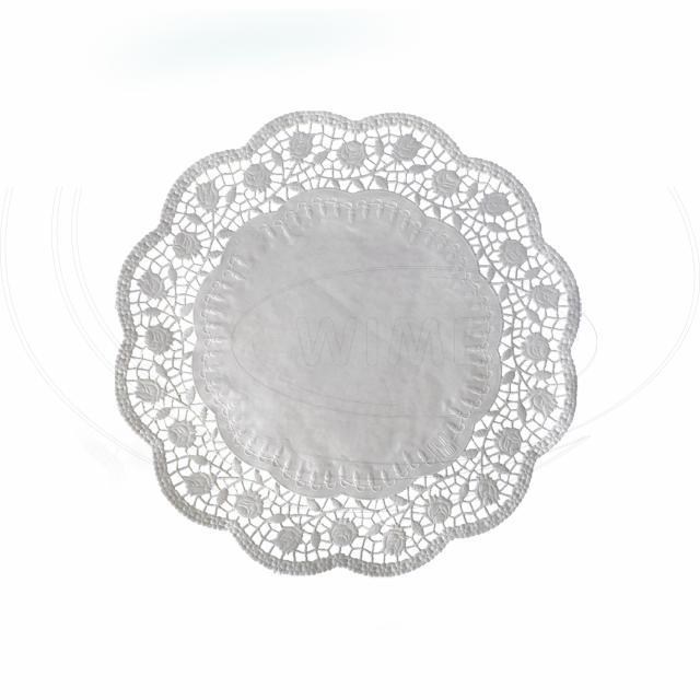 Dekoračná krajka (PAP) okrúhla biela O26cm [100 ks]_4
