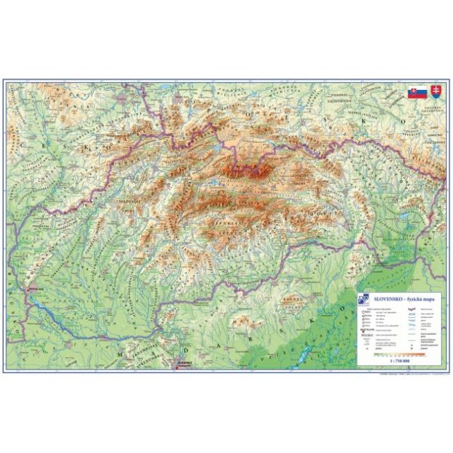 Podložka na stôl KARTON PP s mapou Slovenska 40x60cm_1