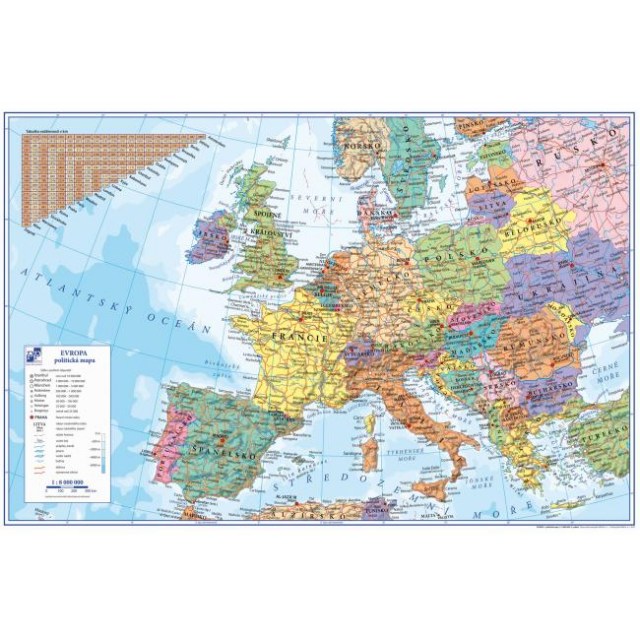 Podložka na stôl KARTON PP s mapou Európy 40x60cm_1