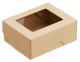 Krabica na jedlo s okienkom 350ml kraft 80x100x40mm (25ks)_2