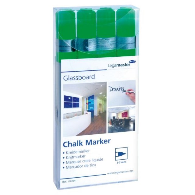 Popisovač na tabule Legamaster GLASSBOARD zelený 4ks_1