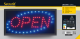 Farebná svetelná LED tabuľa OPEN s plastovým rámom_1