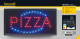 Farebná svetelná LED tabuľa PIZZA s plastovým rámom_1