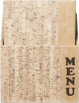 Box s 10 jedálnymi lístkami A4, s 1 dvojitou vložkou (4 strany), Cork_1