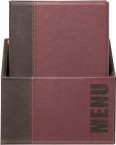 Box s 20 jedálnymi lístkami A4, s 1 dvojitou vložkou (4 strany), Wine Red_1