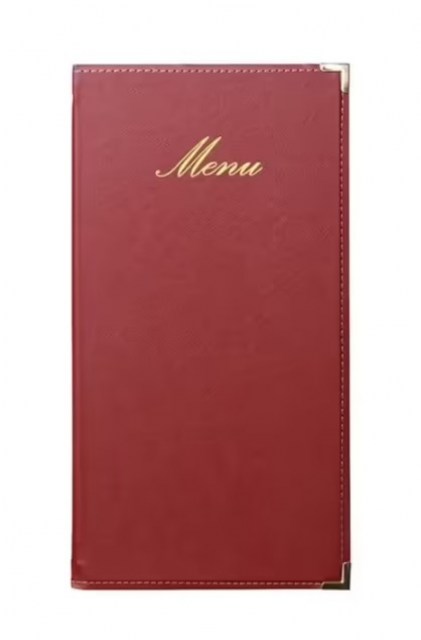 Dlhý jedálny lístok, s 1 dvojitou vložkou (4 strany), Wine Red_1