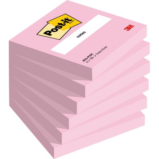 Bloček Post-it 76x76  ružový  6x100l_1