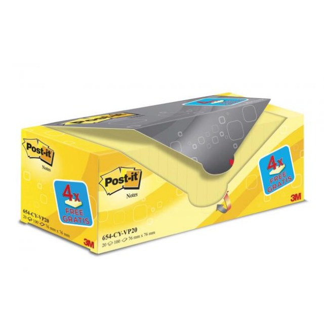 Bločky Post-it 76x76 žlté 20x100l_1