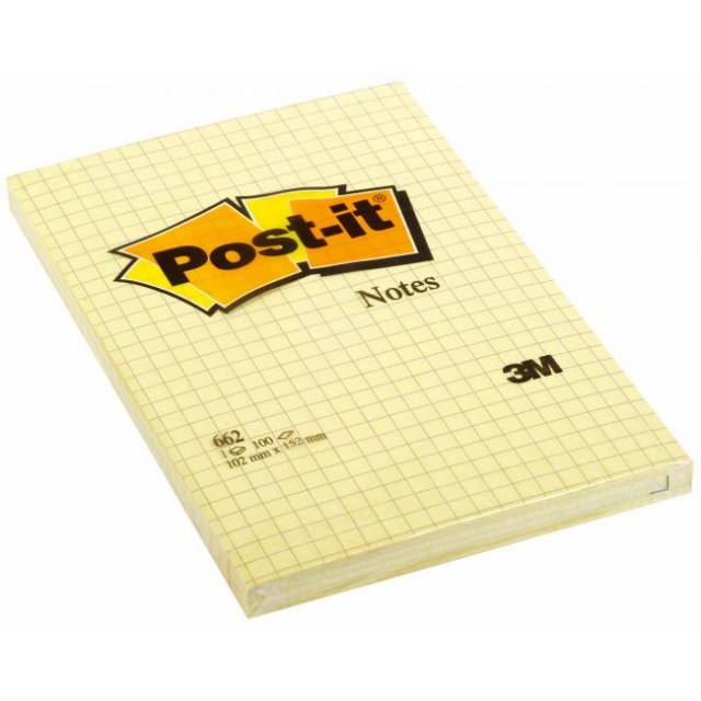 Bloček Post-it 102x152 žltý štvorčekový_1