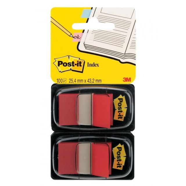 Záložky Post-it Index široké 25,4x43,2 červená 2ks_1