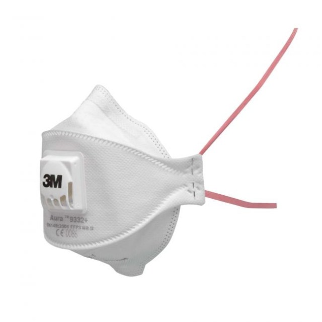 Časticový respirátor FFP3 Aura 9332+ s výdychovým ventilom 3M™ Aura™ Respirátor s filtrom_