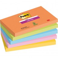 Bloček Post-it Super Sticky BOOST, veľkosť 76x127 mm, 5 bločkov po 90 lístkov