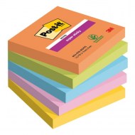 Bloček Post-it Super Sticky BOOST, veľkosť 76x76 mm, 5 bločkov po 90 lístkov