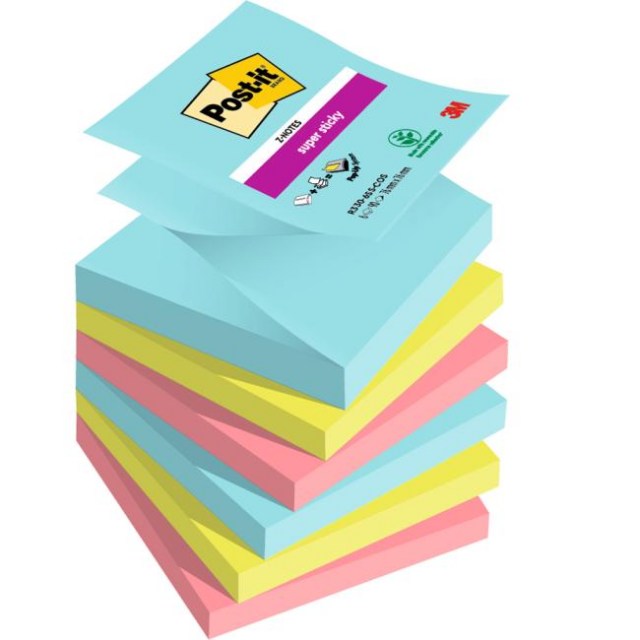 Z-bločky Post-it Super Sticky COSMIC, veľkosť 76x76 mm, 6 bločkov po 90 lístkov_1
