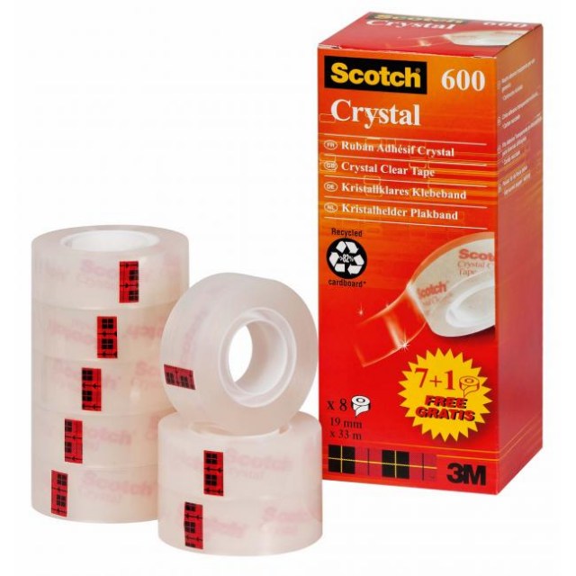 Lepiaca páska Scotch 600 19x33m zvýhodnené balenie 7+1zdarma_1