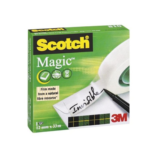 Lepiaca páska Scotch Magic neviditeľná popisovateľná 12mm x 33m v krabičke_1