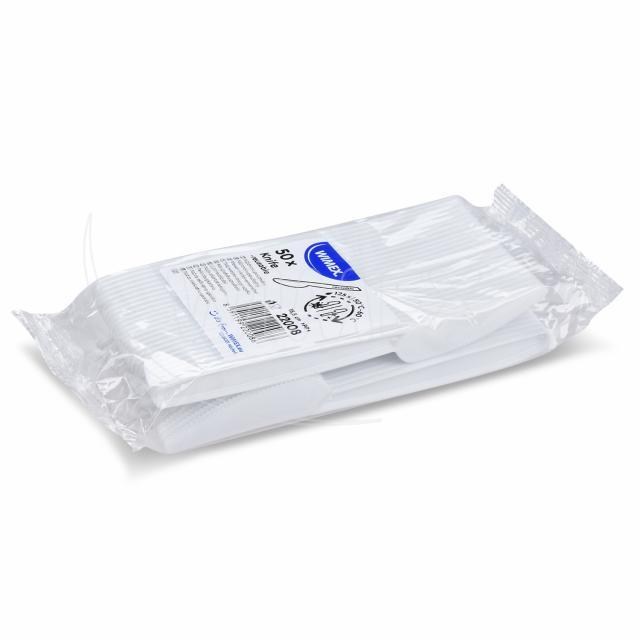 Nôž (PP) opakovane použiteľný biely 18,5cm [50 ks]_2