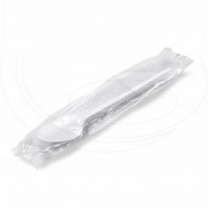 Kávová lyžička biela 12,5 cm hygienicky balená [100 ks] DOPREDAJ_1