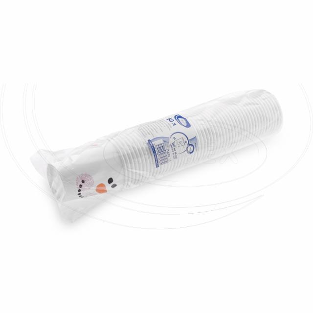 Papierový pohár Snehuliak O80mm 280ml M: 0,2L/8oz [50 ks]_2
