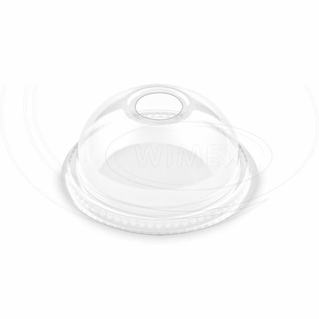 Viečko vypuklé (PET) s otvorom priehľadné O78mm [50 ks]_4