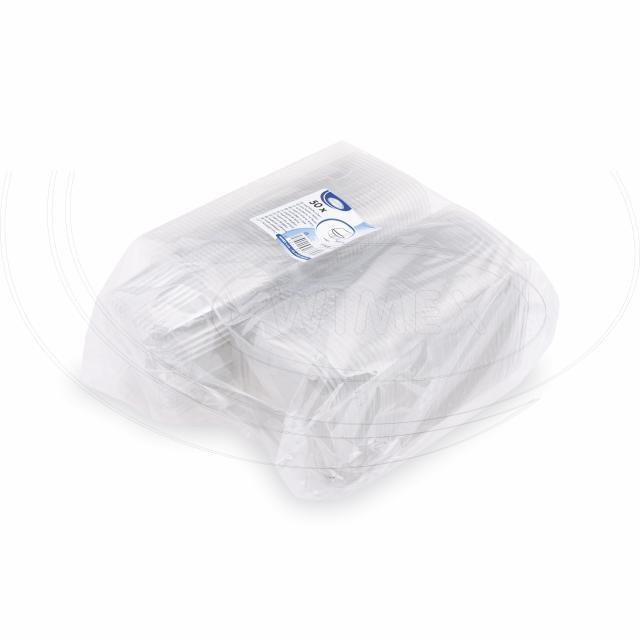 Miska (rPET) s viečkom hranatá priehľadná 500ml [50 ks] - Dopredaj_2