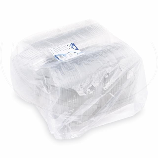 Miska (rPET) s viečkom oválna priehľadná 750ml [50 ks]_2