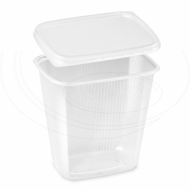 Miska (PP) hranatá priehľadná 500ml + viečko [250 sád]_3