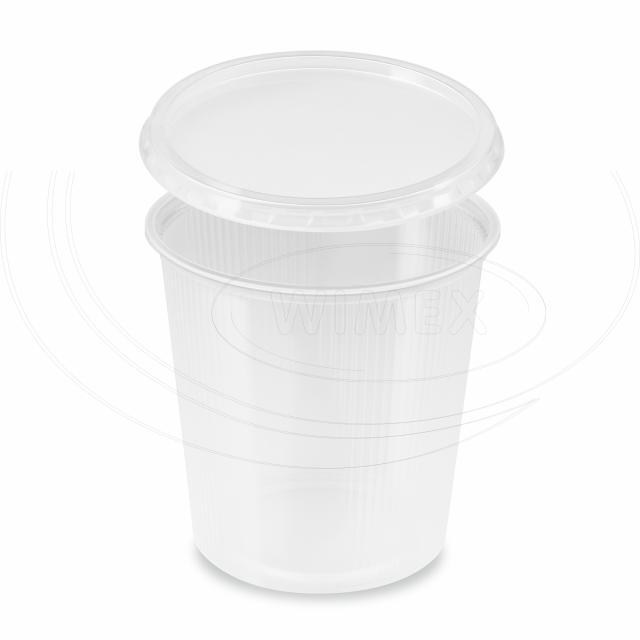 Miska (PP) okrúhla priehľadná 500ml + viečko [250 sád]_3