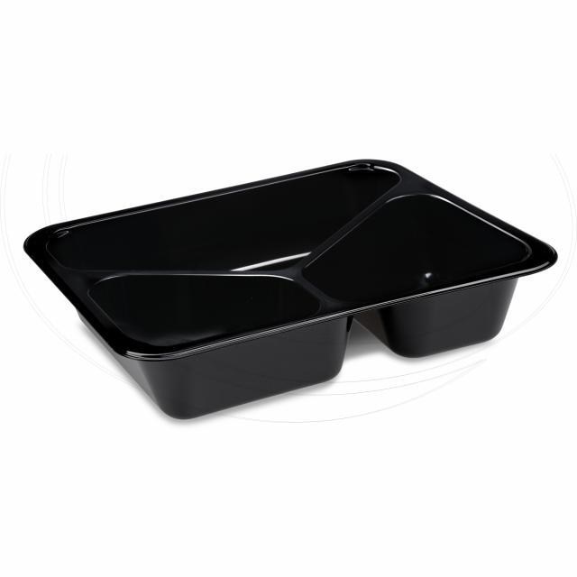 Menu misa (PP) extra-pevná 3dielná čierna 227 x 178 x 49 mm [50 ks]_4