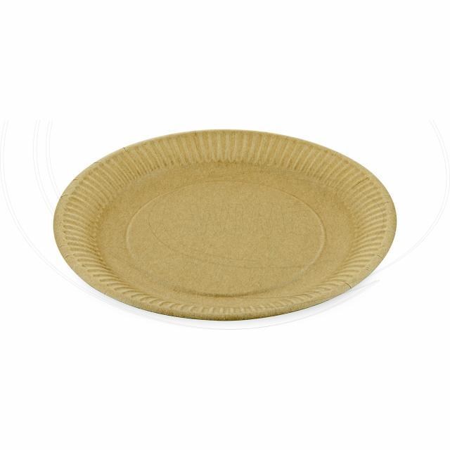Papierový tanier nepremastiteľný kraft O23cm [100 ks], Celulóza 100%, i230015_4