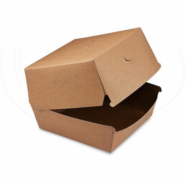 Burger box (PAP FSC Mix) nepremastiteľný kraft 135 x 135 x 100 mm [50 ks]_4