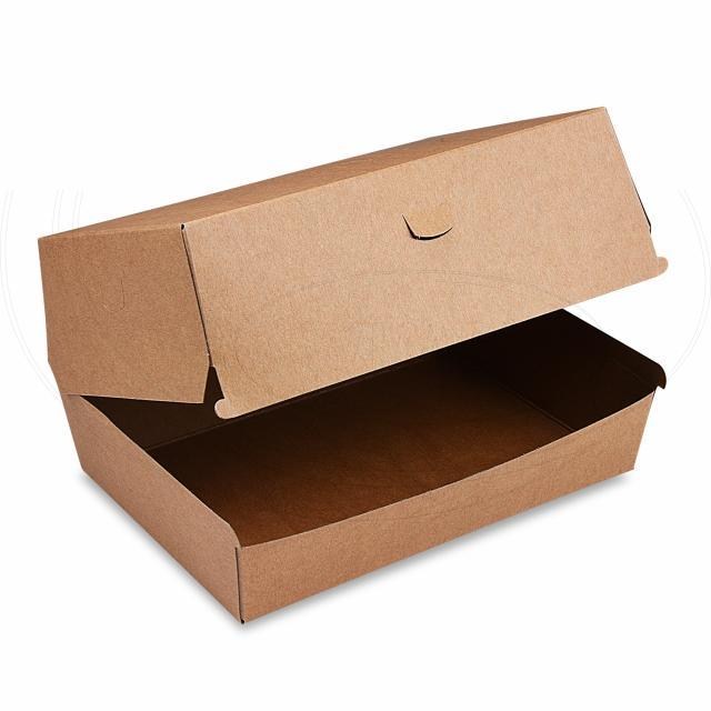 Burger box Plus (PAP-FSC Mix) nepremastiteľný kraft 195 x 135 x 100 mm [50 ks]_4