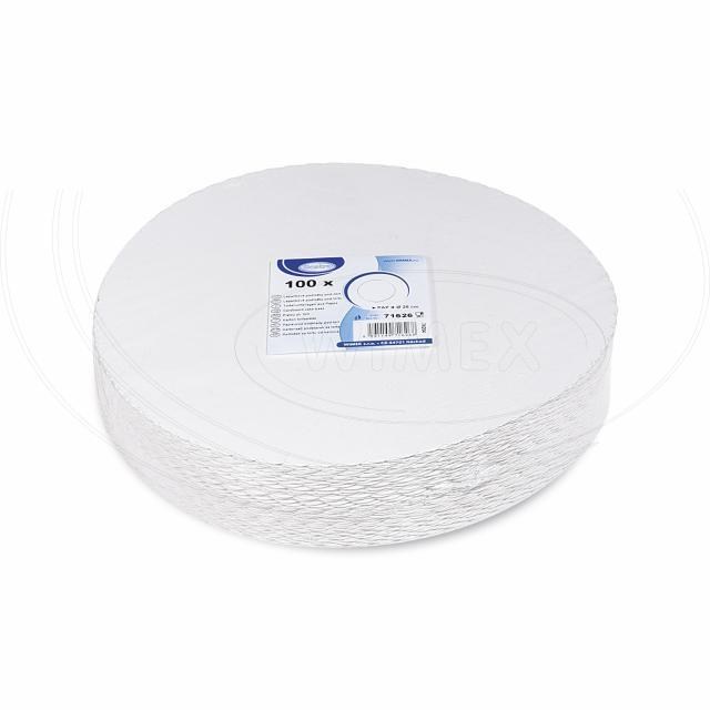 Lepenková podložka pod tortu biela O26cm RECY [100 ks]_2