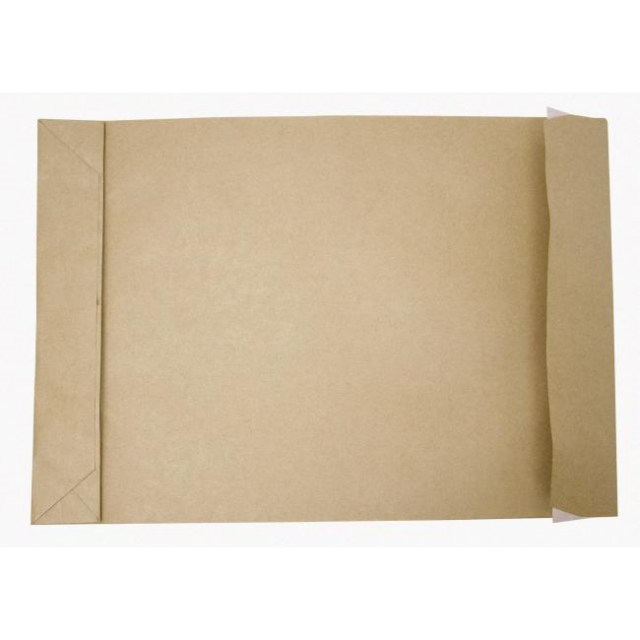 Taška B4 s X dnom a odtrhávacou páskou 250 x 354 mm hnedá 130g_1