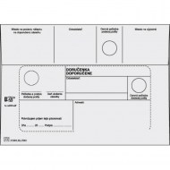 Poštové obálky B6 doručenka,1000 ks