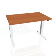 Pracovný stôl Motion, ZO, 3S, 120x61 - 128x80 cm, čerešňa/sivá_2