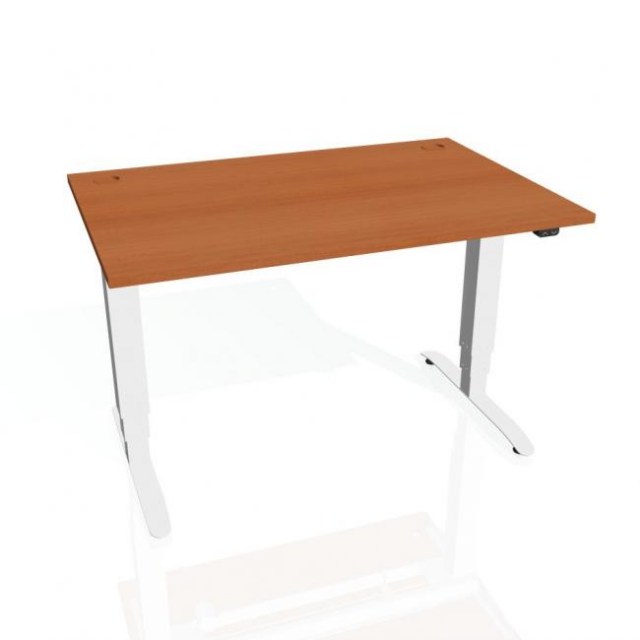 Pracovný stôl Motion, ZO, 3S, 120x61 - 128x80 cm, čerešňa/sivá_2