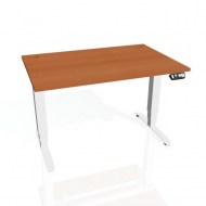 Pracovný stôl Motion, PO, 3S, 120x61 - 128x80 cm, čerešňa/sivá_2