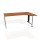 Pracovný stôl Flex, ergo, ľavý, 180x75,5x120 (80x40) cm, čerešňa/kov_2