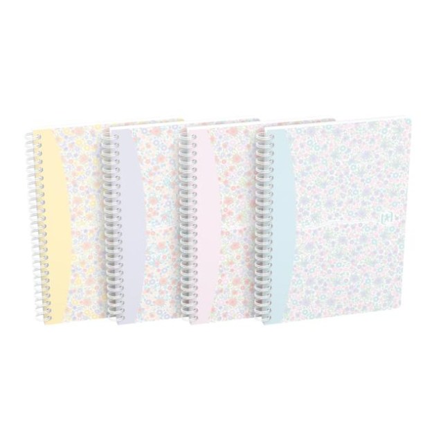 Blok Oxford Floral, A5, 60 listov, linajkový, mix farieb_1