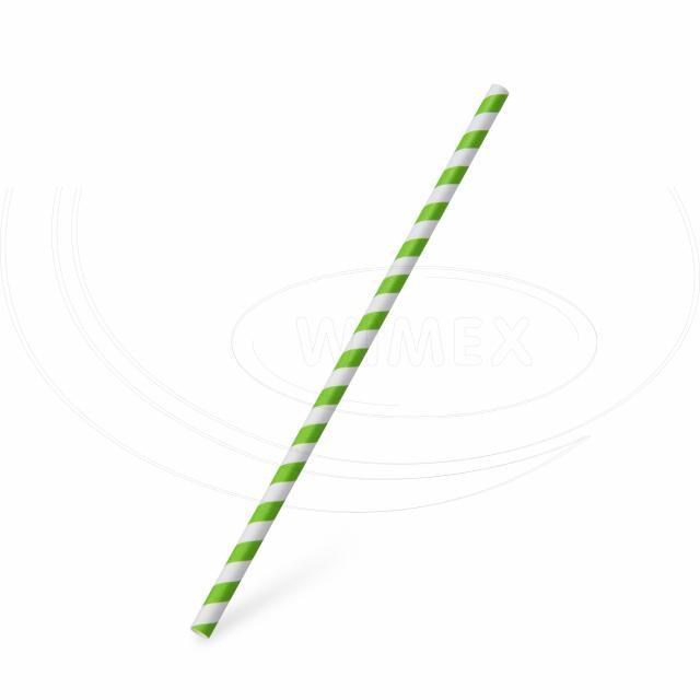 Slamka papierová JUMBO zelená špirála 20 cm, O 6 mm [25 ks] ST2212278_1