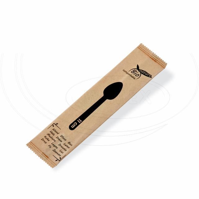 Kávová lyžička (drevená) 11cm jednotlivo balená [100 ks]_4