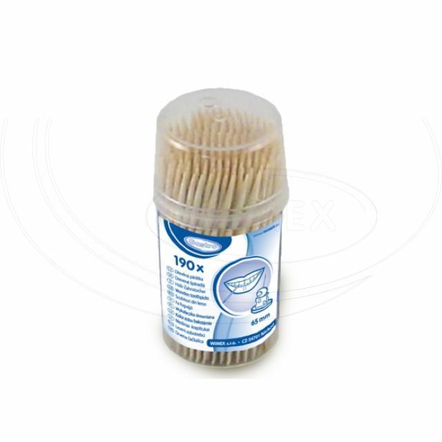 Špáradlo drevené O2 x 65 mm v kelímku [190 ks]_4