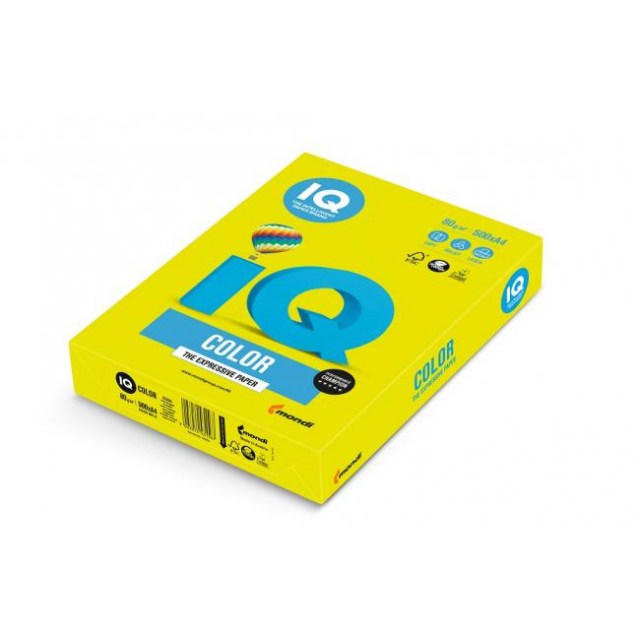 Farebný papier IQ color neónovo žltý NEOGB, A4 80g_1