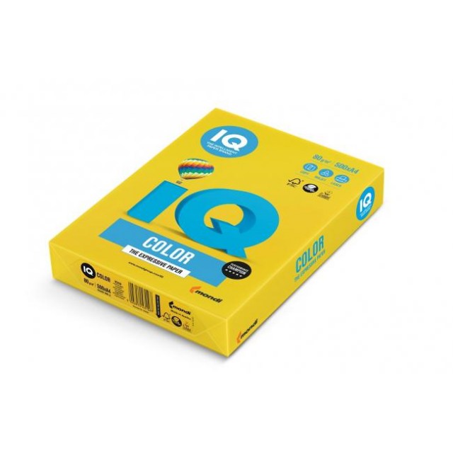 Farebný papier IQ color intenzívne žltý IG50, A4 160g_1