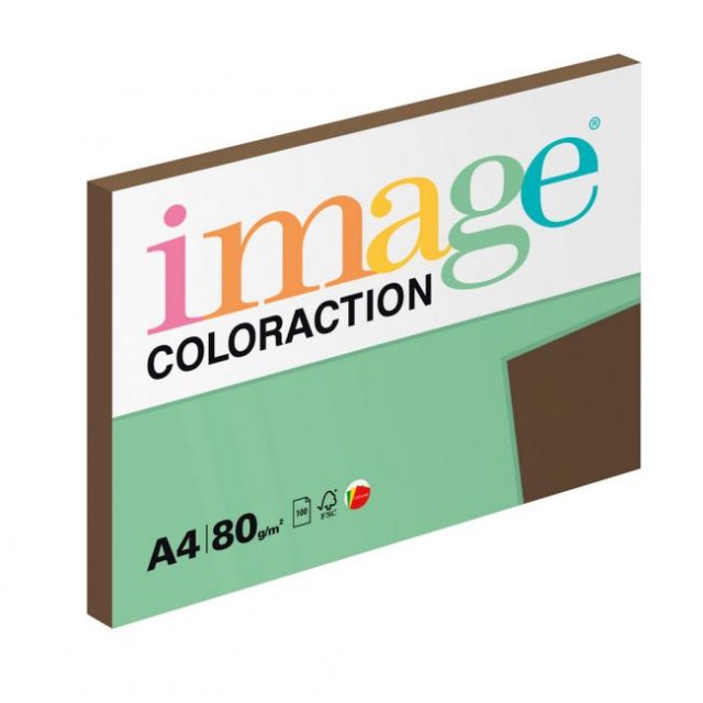 Farebný papier Image Coloraction A4 80g hnedý 100 hárkov_1