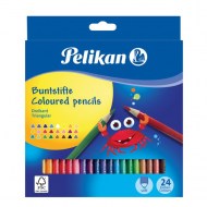 Farbičky Pelikan trojhranné tenké 24 ks_1