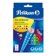 Farbičky Pelikan Silverino trojhranné hrubé 12ks_1