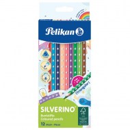 Farbičky Pelikan Silverino trojhranné tenké 12ks_1