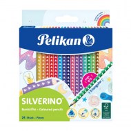 Farbičky Pelikan Silverino trojhranné tenké 24ks_1